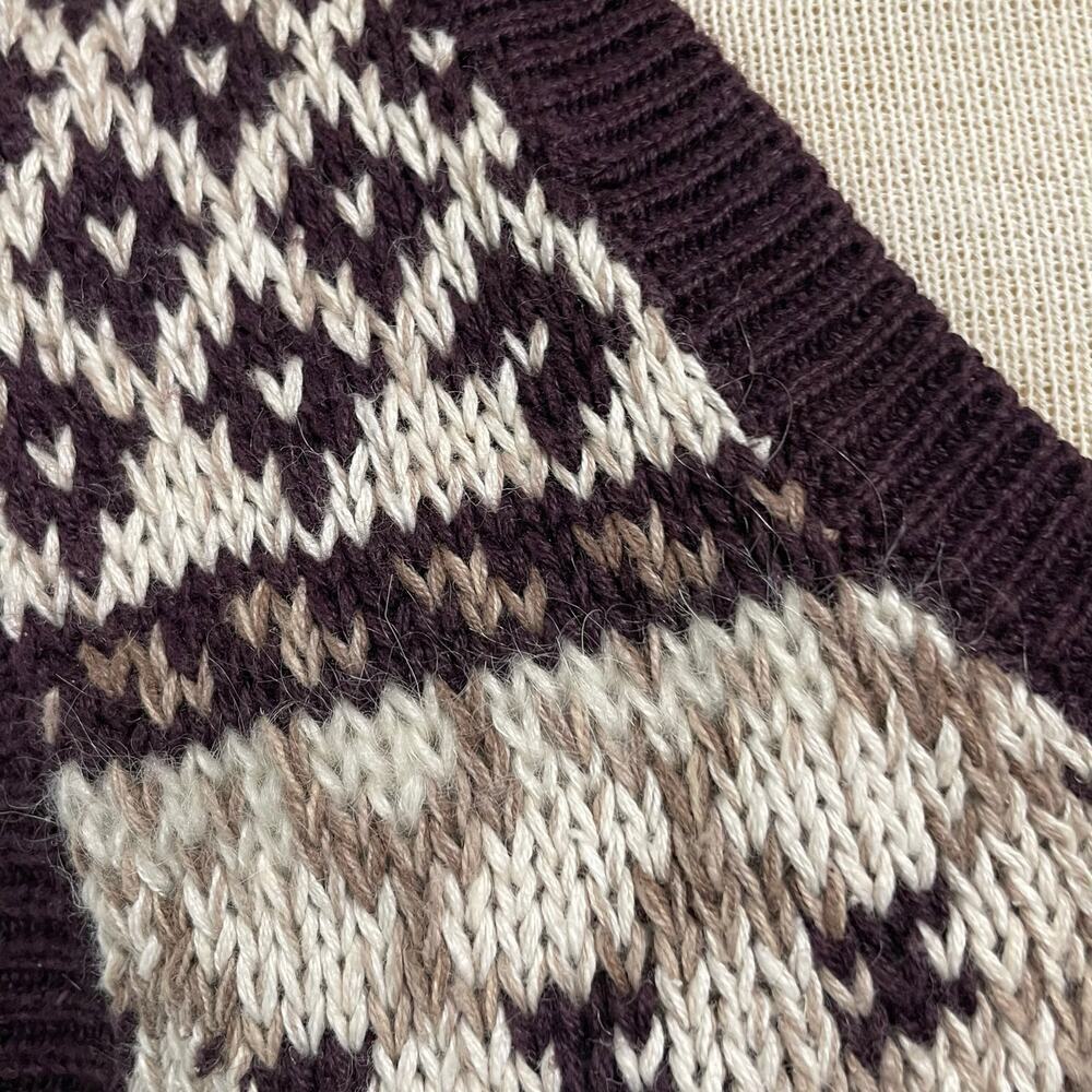 Vtg Red Camel Sweater Vest Size Medium Cottage Fair Isle Knit Nordic Cottagecore - Picture 2 of 5
